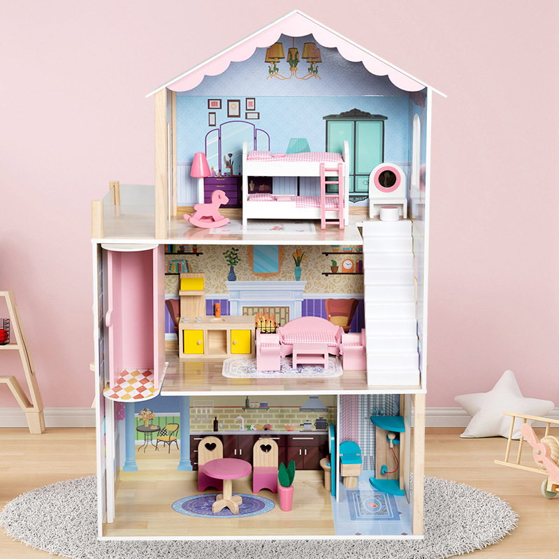 ¿Busca una gran casa de muñecas de madera multinivel para mejorar sus ofertas minoristas?